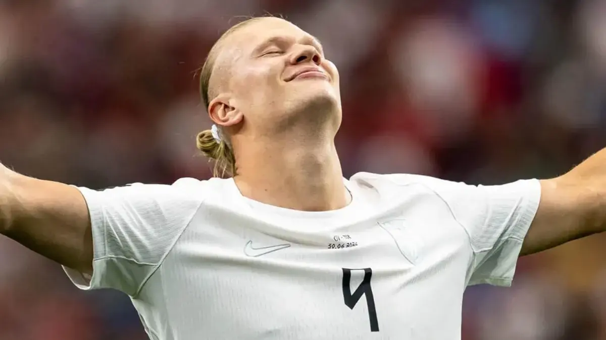 Haaland comemora gol da Noruega contra a Costa do Marfim. Foto: Divulgação - Noruega