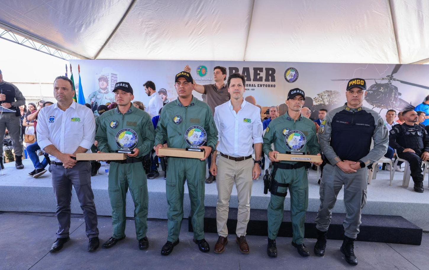 Daniel Vilela inaugura base do Graer em Luziânia e participa da formatura do 6º Curso de Operações Aéreas