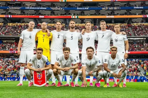 Seleção da Noruega em jogo da Copa do Mundo. Foto: Divulgação – Noruega