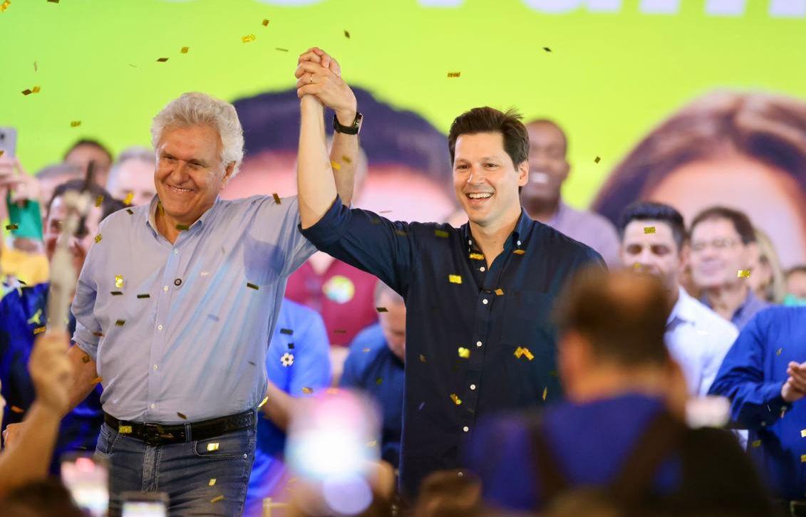 Caiado e Daniel Vilela participam de encontro político (Foto: Divulgação)