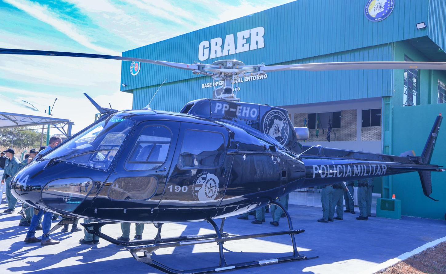 Daniel Vilela inaugura base do Graer em Luziânia e participa da formatura do 6º Curso de Operações Aéreas