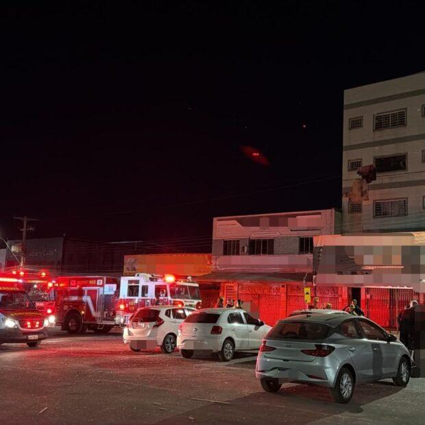 Explosão causada por vazamento de gás deixa dois feridos e leva à evacuação de prédio no Núcleo Bandeirante