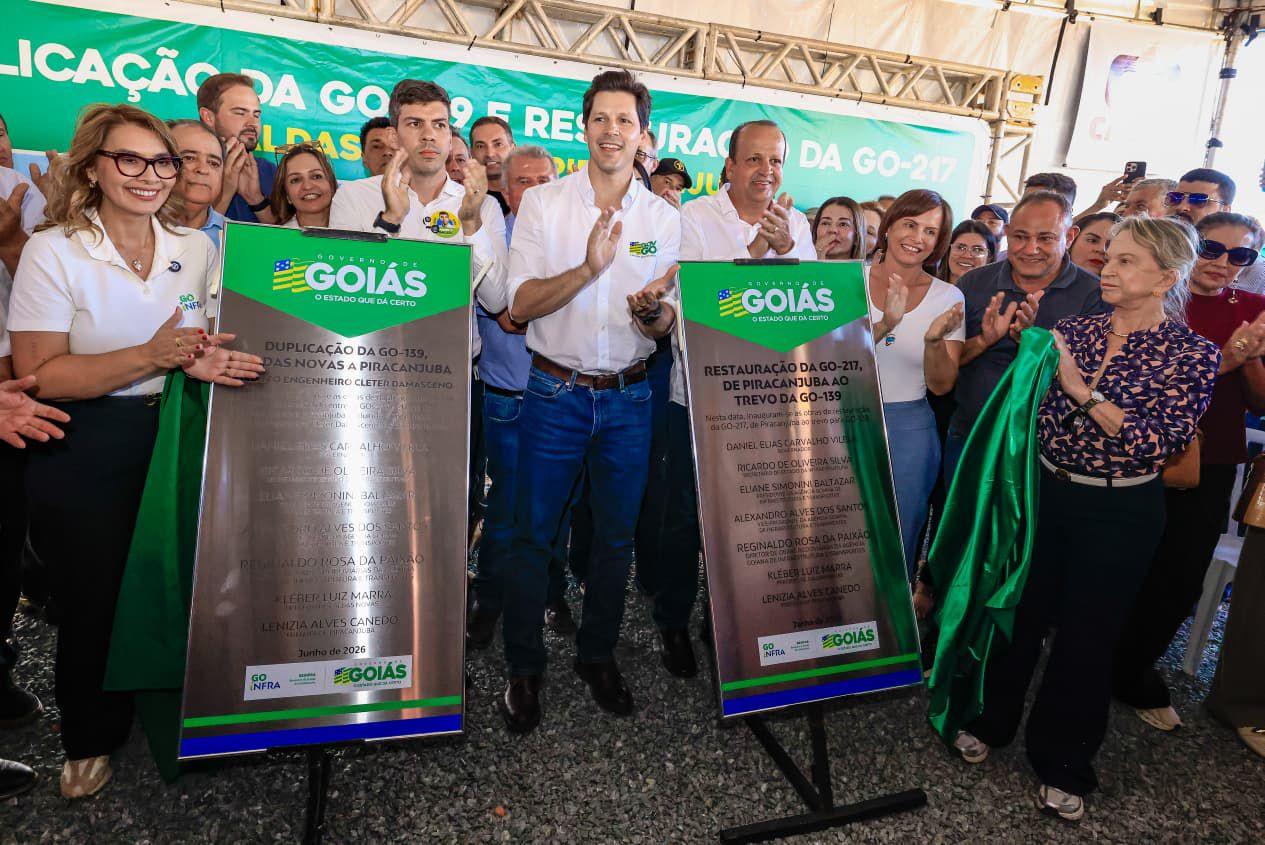 Daniel Vilela entrega obras em rodovias em Caldas Novas que vão garantir maior trafegabilidade e segurança à população