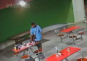 Vídeo mostra momento que celular de adolescente é furtado de mesa no Nicolândia 