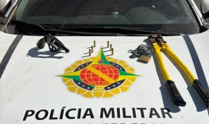 Homem é preso após ameaça com arma e invasão de chácara no Pôr do Sol