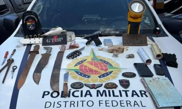 Operação da PMDF prende três suspeitos e apreende adolescente por tráfico na Estrutural