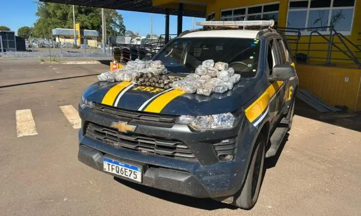 PRF apreende 37 quilos de haxixe escondidos em tanque de combustível de carro em Morrinhos
