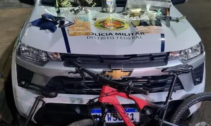 Três são presos por tráfico, porte ilegal de arma e receptação em Ceilândia