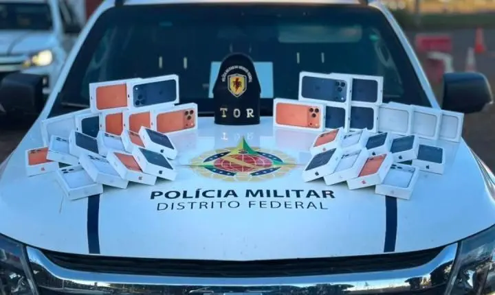 PMDF apreende 34 iPhones avaliados em R$ 300 mil durante operação no Gama